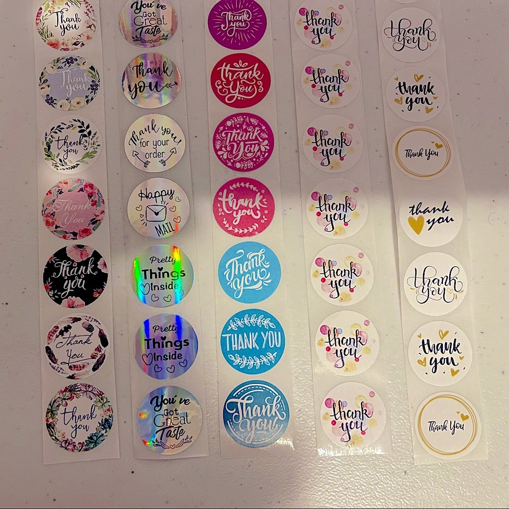 Thank you sticker variety set